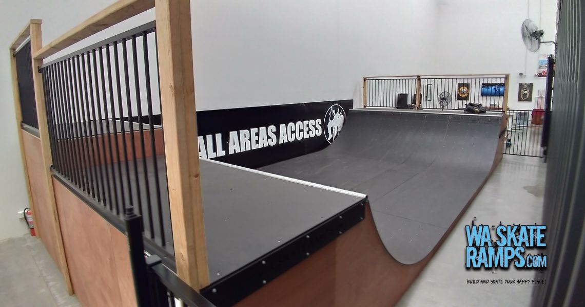 Custom mini ramp build at Access All Areas Rope Training Facility by WA Skate Ramps