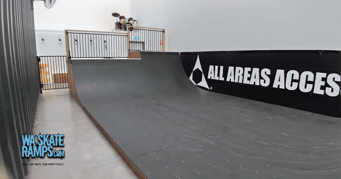 4ft mini ramp with 5ft extensions for extra speed and flow - by WA Skate Ramps